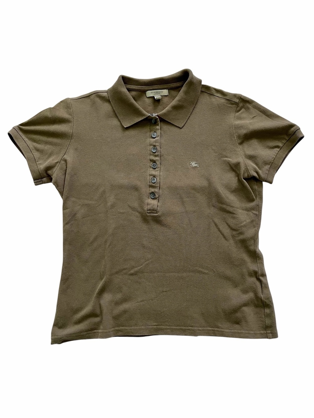 Olive green Burberry polo size medium